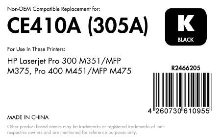OFFICE-Partner Premium Toner recycelt - alternativ zu HP 305A (CE410A) - schwarz OFFICE-Partner Premium Toner recycelt - alternativ zu HP 305A (CE410A) - schwarz